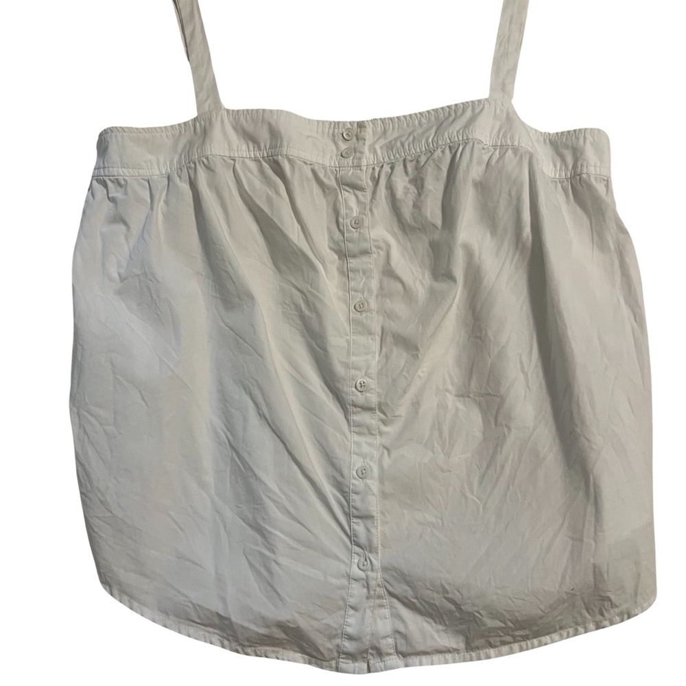 Vineyard Vines Euc Button Up Solid White Tank Top - image 5